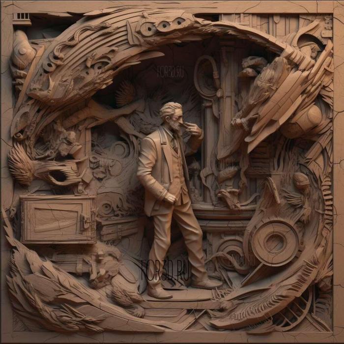 Harry Dubois Disco Elysium 1 stl model for CNC