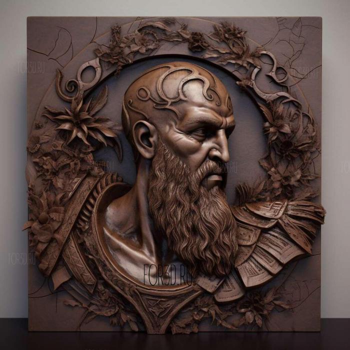 Kratos God of War series 1 stl model for CNC