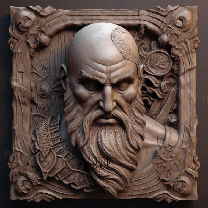 Kratos God of War series 2 stl model for CNC