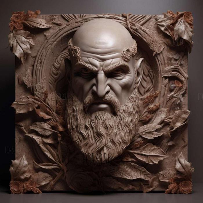 Kratos God of War series 3 stl model for CNC