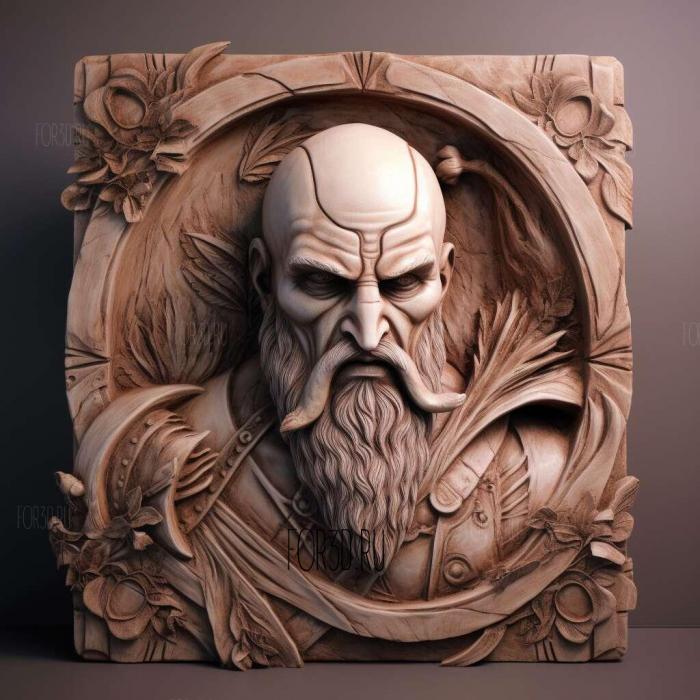 Kratos God of War series 4 stl model for CNC