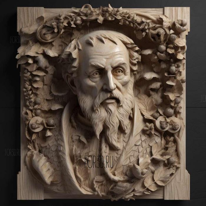 King Lear William Shakespeare 1608 1 stl model for CNC