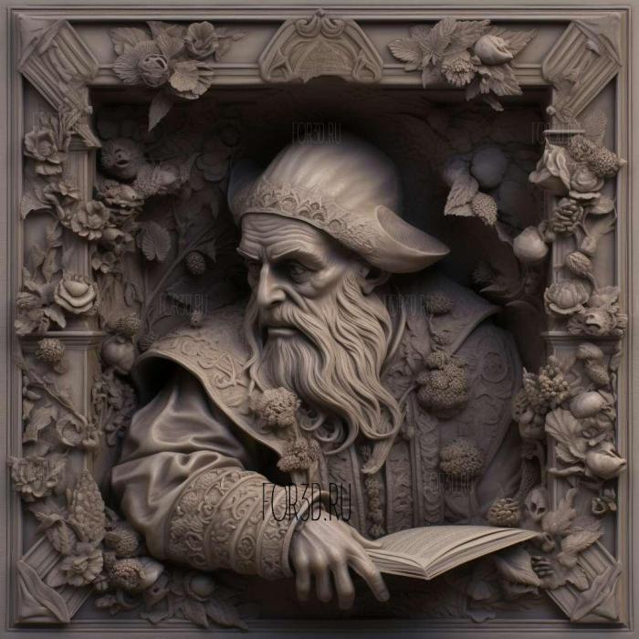 King Lear William Shakespeare 1608 4 stl model for CNC