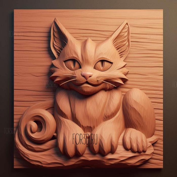 Meow from Pokemon 1 stl model for CNC