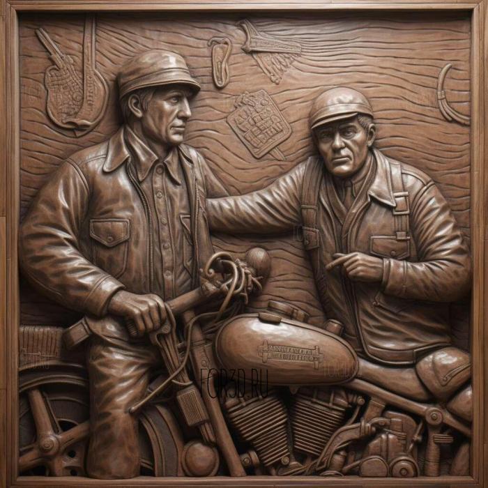 Harley and the Davidsons TV series 3 stl model for CNC