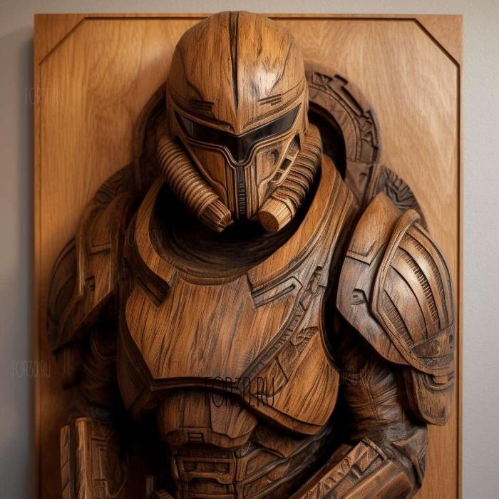 Shepard from Mass Effect 2 stl model for CNC