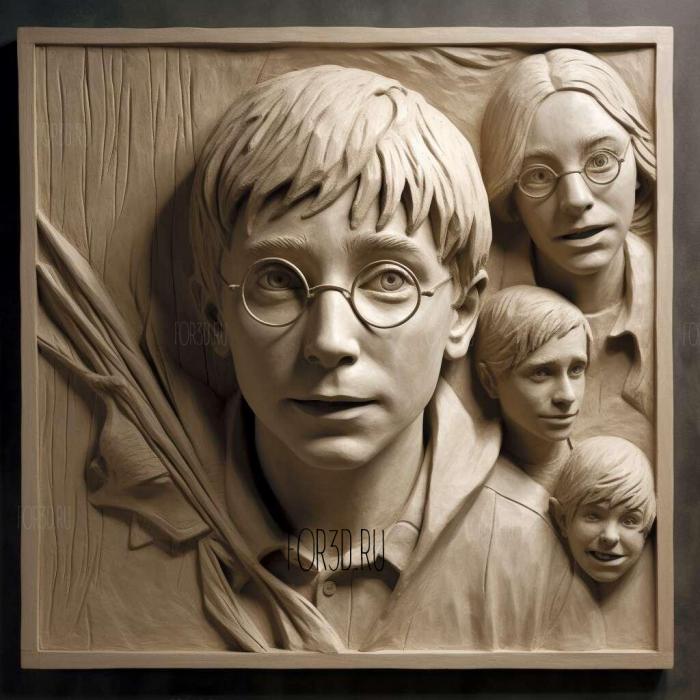 Harry Potter JKRowling 1997 2007 3 stl model for CNC