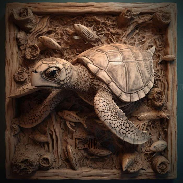 Turtle The Incredible Journey movie 3 stl model for CNC