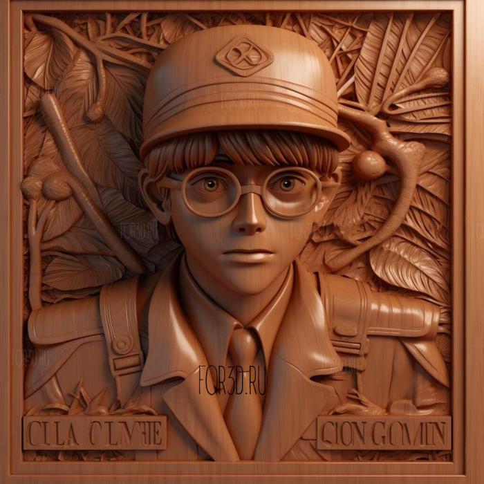 Detective Conan A Love Message in crimson anime 3 3d stl модель для ЧПУ