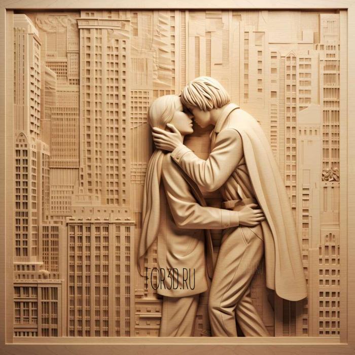 Manhattan Love Story series 1 stl model for CNC