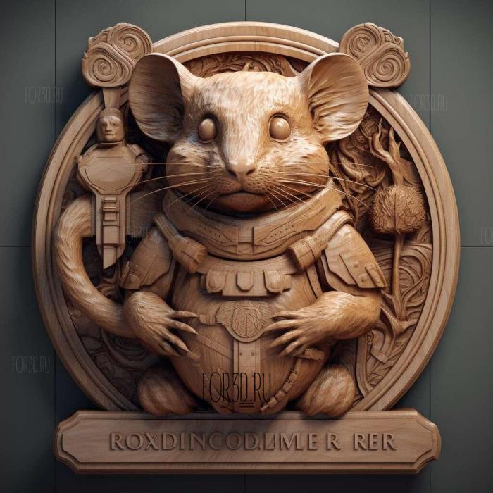 Red haired Dormouse Marvel Universe 3 stl model for CNC