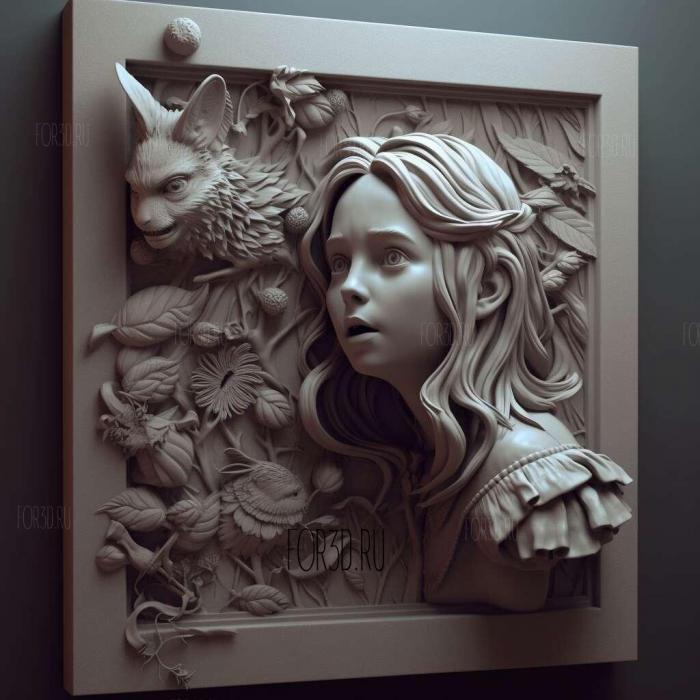 Alice Through the Looking Glass movie 2 stl model for CNC