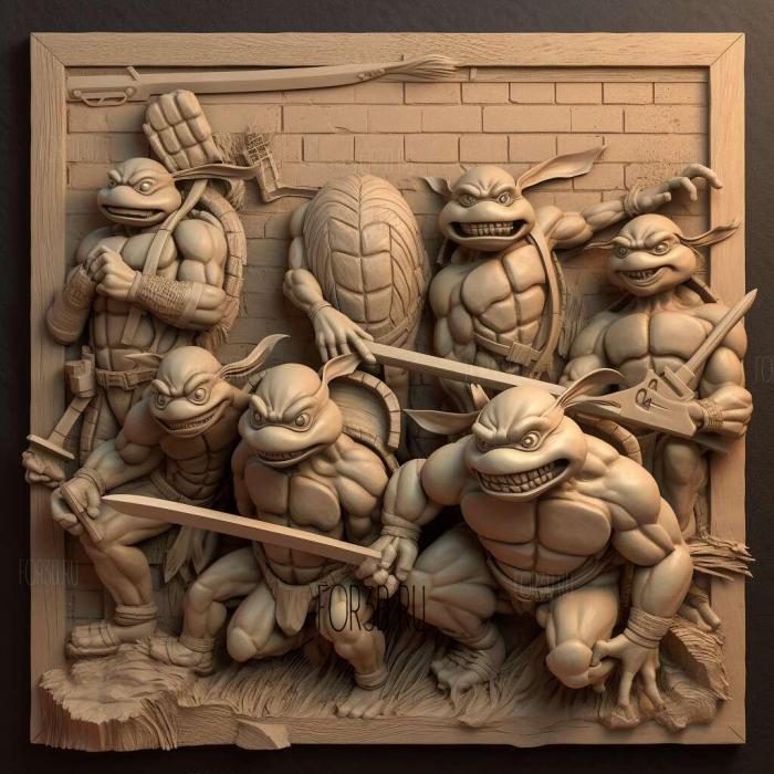 Teenage Mutant Ninja Turtles Mutants in Manhattan 1 stl model for CNC