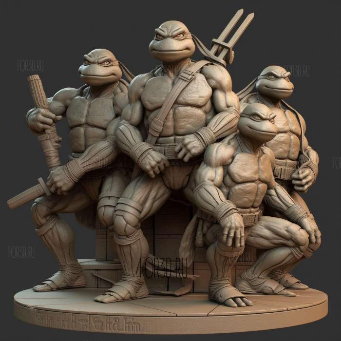 Teenage Mutant Ninja Turtles Mutants in Manhattan 4 stl model for CNC