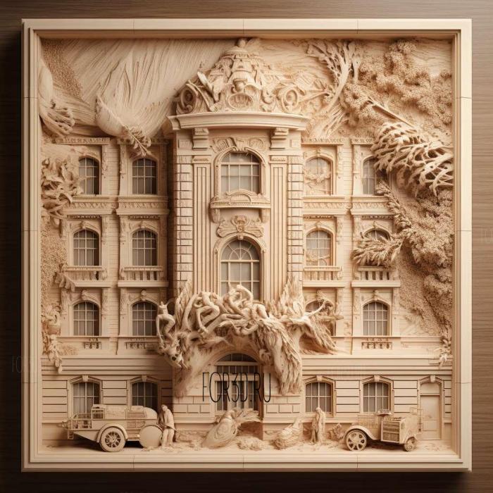 Grand Hotel series 4 stl model for CNC