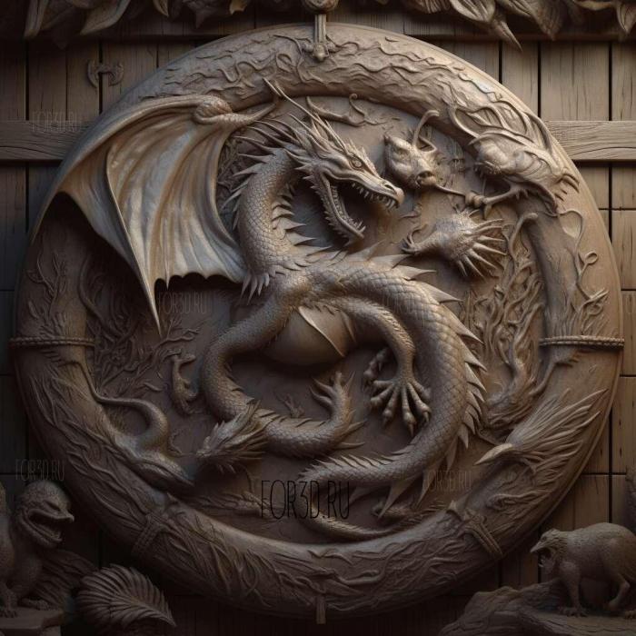 House of the Dragon TV series 1 stl model for CNC