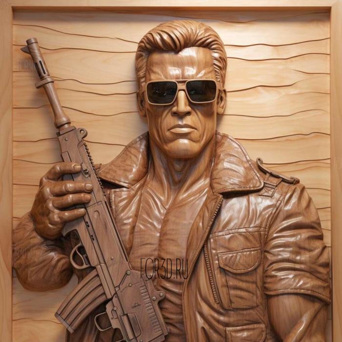 Terminator Arnold Schwarzenegger T 800 1 3d stl модель для ЧПУ