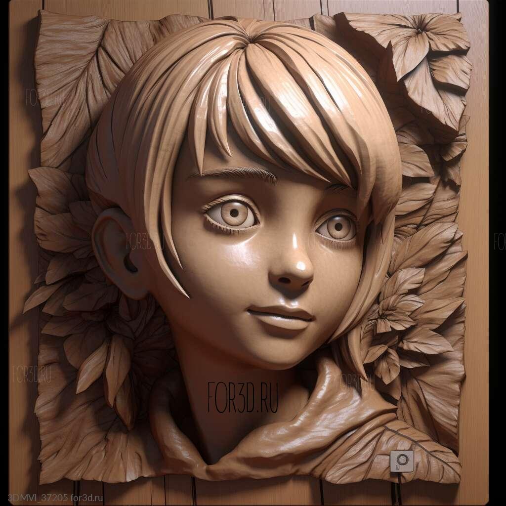 Emma Rosefrom ANIME 2 | 3d stl model for CNC