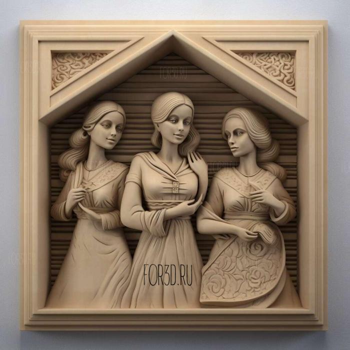 First Wives Club TV series 3 stl model for CNC