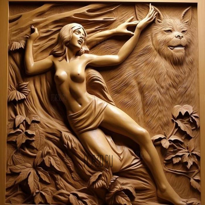 Jane Porter Tarzan 1 stl model for CNC