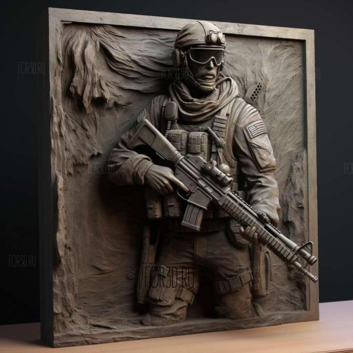 Call of Duty Modern Warfare 3 Hardened Edition 2 stl model for CNC