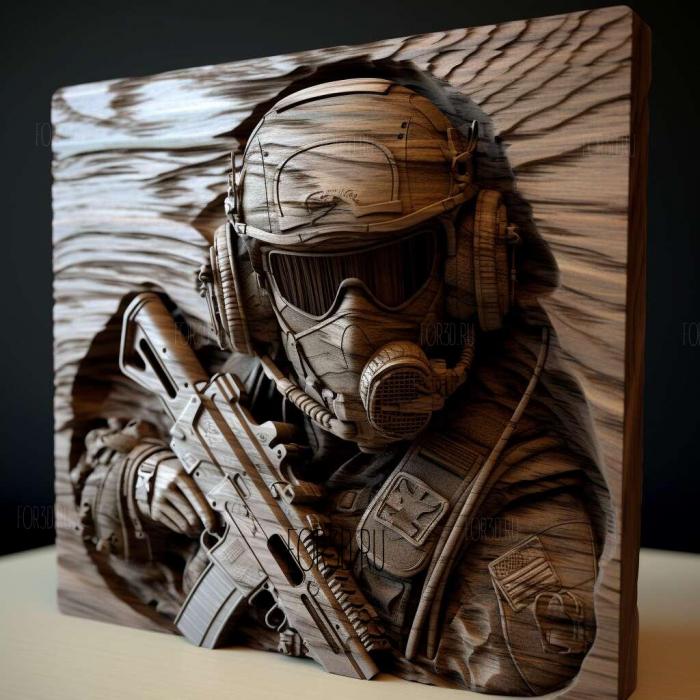 Call of Duty Modern Warfare 3 Hardened Edition 3 stl model for CNC