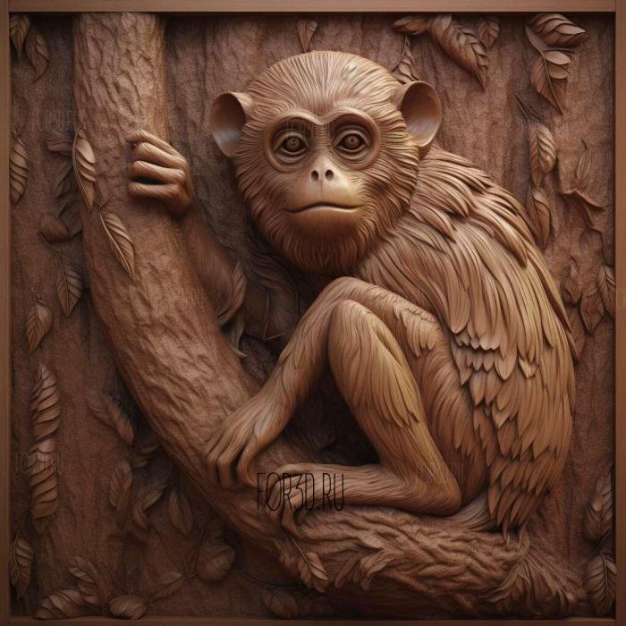 st Otus madagascariensis 3 stl model for CNC