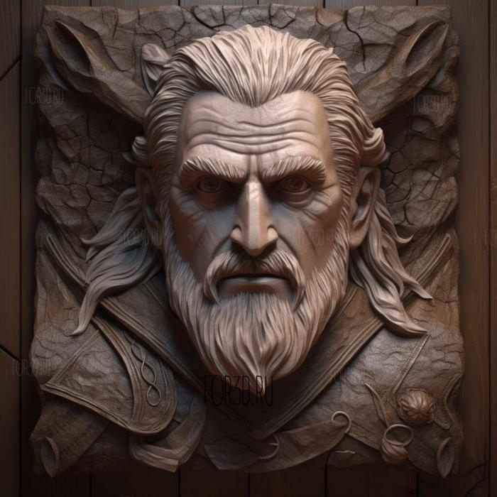 Geralt of Rivia from The Witcher 1 stl model for CNC