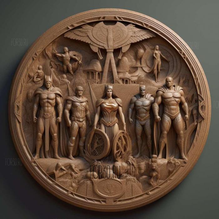 Justice League series 1 stl model for CNC