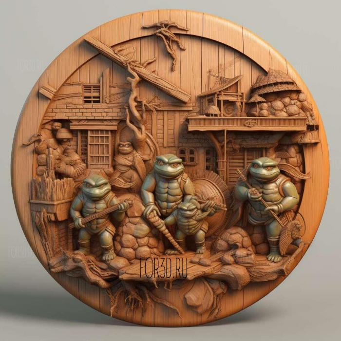 Teenage Mutant Ninja Turtles Arcade Attack 3 stl model for CNC
