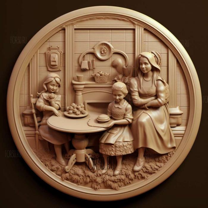 American Housewife TV series 4 stl model for CNC
