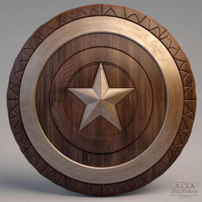 st Captain America round shield and logo 2