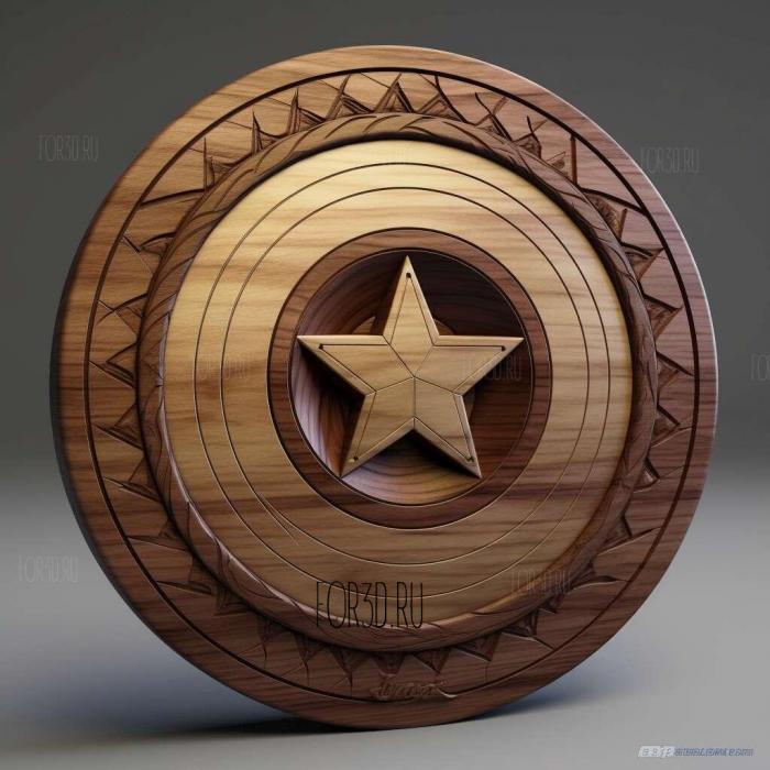 st Captain America round shield and logo 3