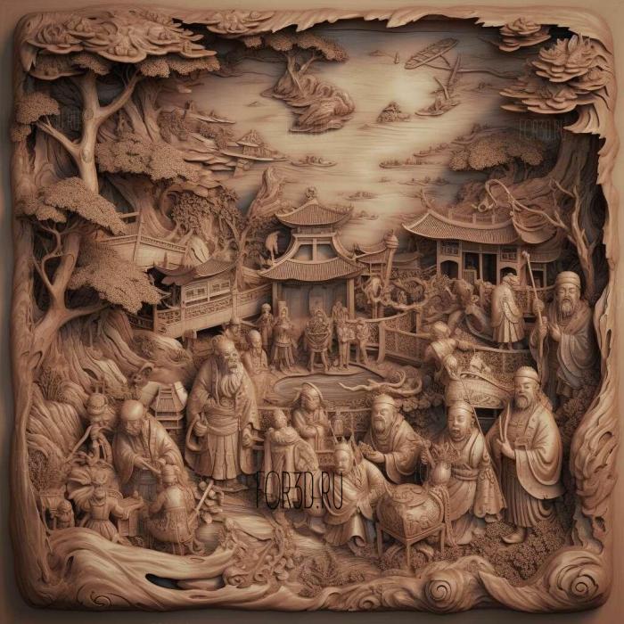 Journey to the West Wu Chengen circa 1592 3 stl model for CNC