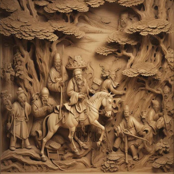 Journey to the West Wu Chengen circa 1592 4 stl model for CNC