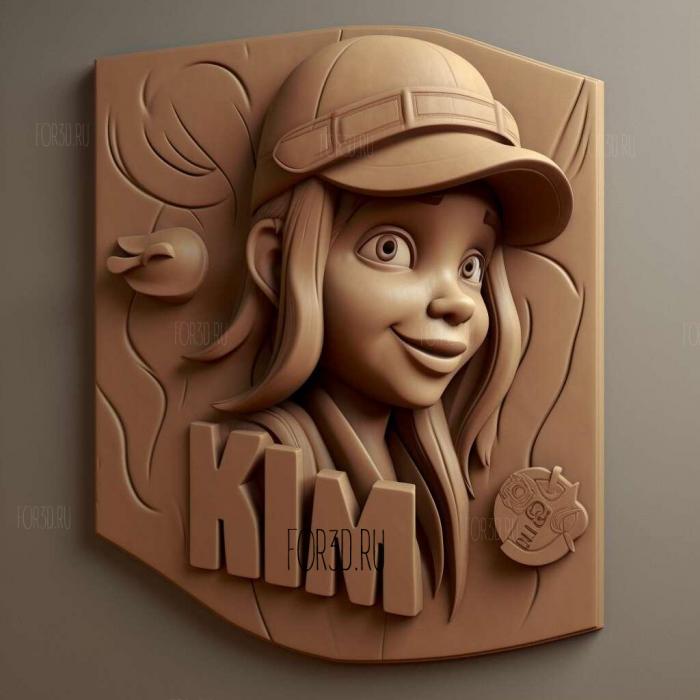 Kim Five plus Kim Possible 1 stl model for CNC