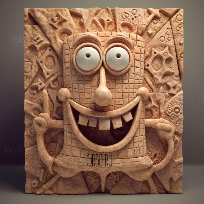 st Patrick Star SpongeBob SquarePants 3 stl model for CNC