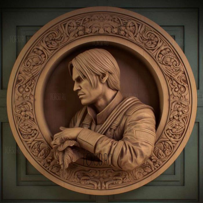 Leon Kennedy from Resident Evil 4 stl model for CNC