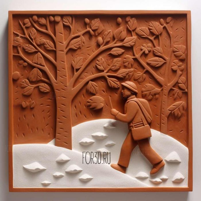 st Snowy Day Ezra Jack Keats 1962 3 stl model for CNC