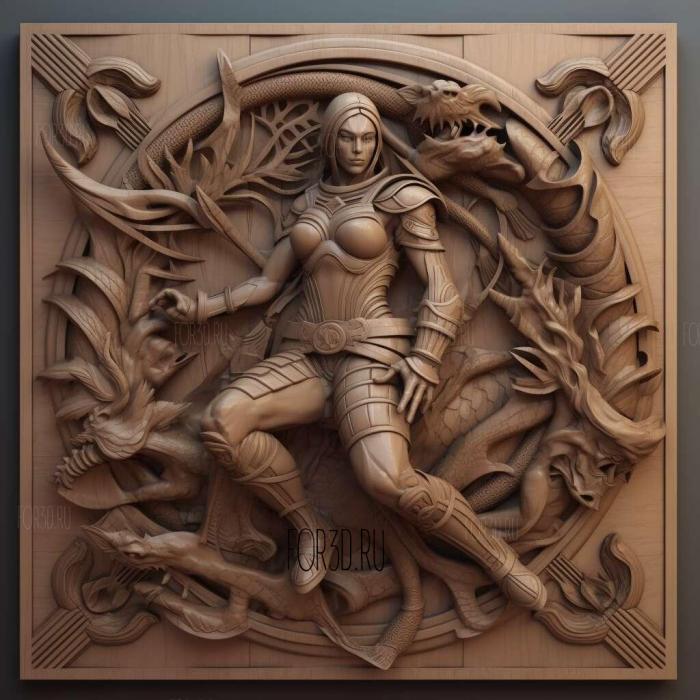 Milina Mortal Kombat 2 stl model for CNC