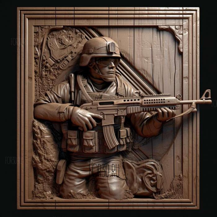 Call of Duty Finest Hour 1 stl model for CNC