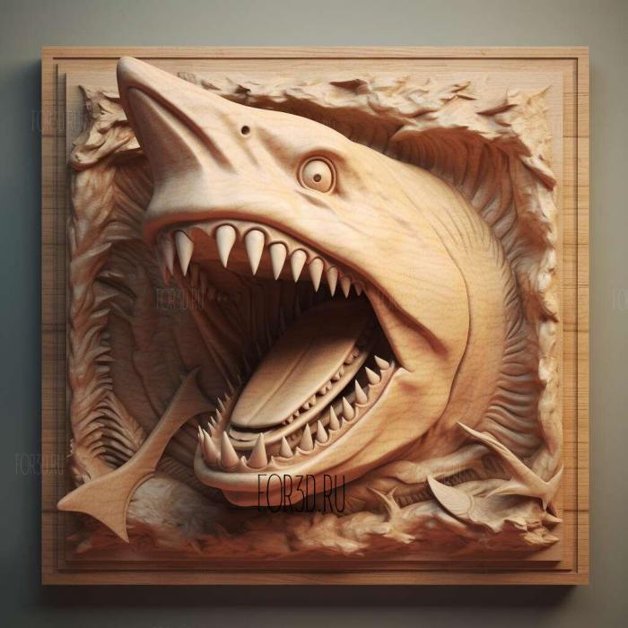 Great White shark Jaws 2 stl model for CNC