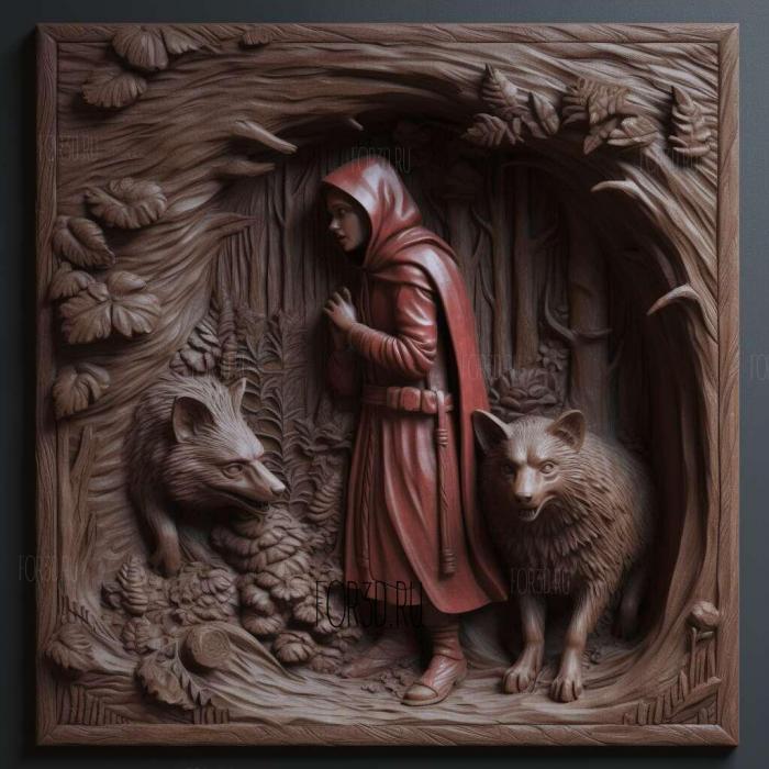 Red Riding Hood movie 4 stl model for CNC