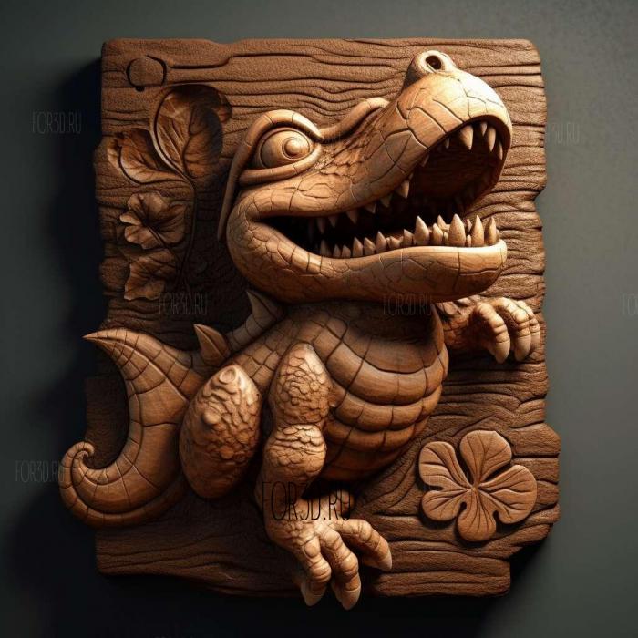 stl Yoshi from Super Mario World 2 stl model for CNC