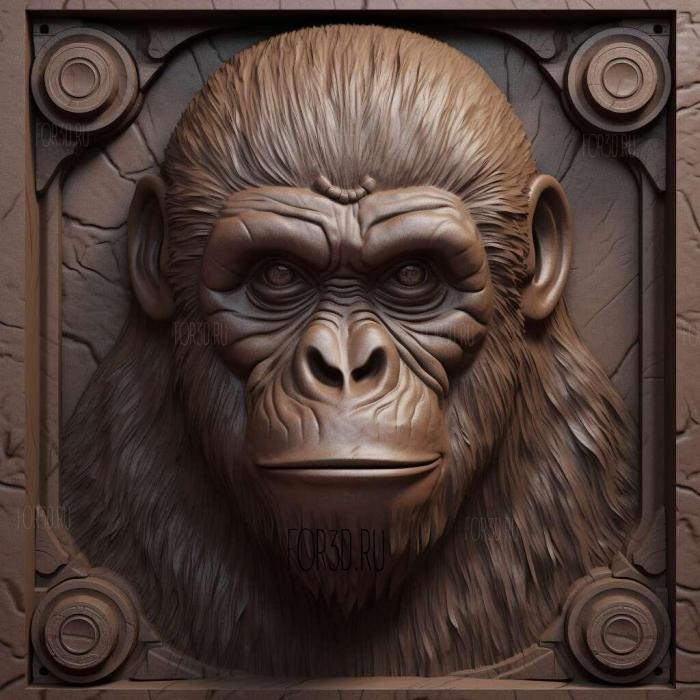 Planet of the Apes movie 2 3d stl модель для ЧПУ