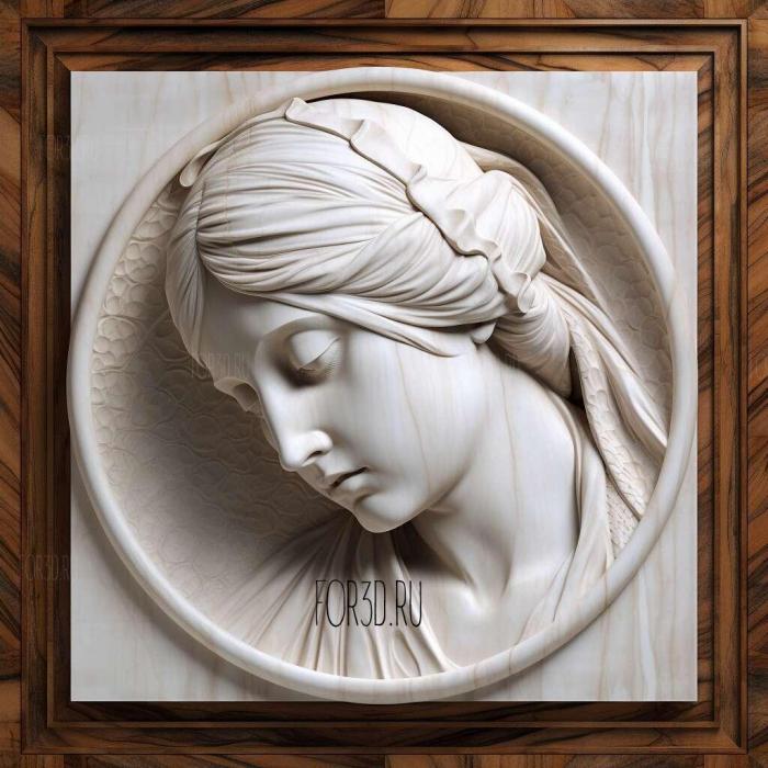 Madame Victoire Marble 3 stl model for CNC