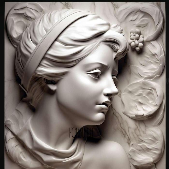 Madame Victoire Marble 4 stl model for CNC