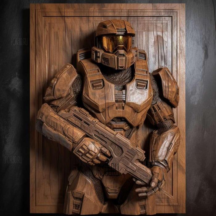 Master Chief from Halo 4 stl model for CNC