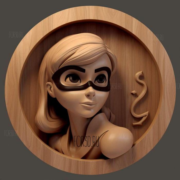 Helen Parr The Incredibles 1 stl model for CNC