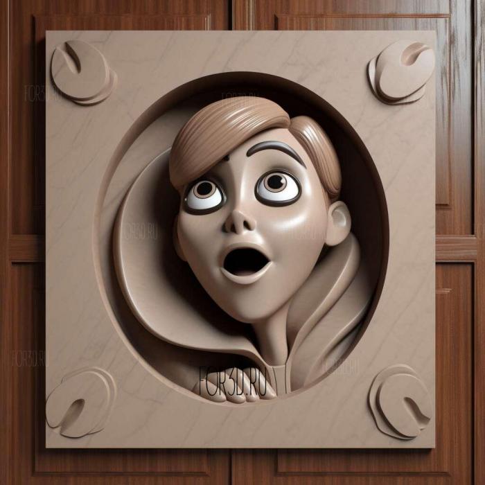 Helen Parr The Incredibles 3 stl model for CNC